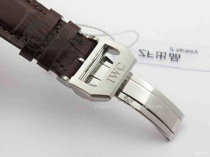 MIROTIME 0507 Portuguese IW3714 Diam ZF V2 1:1 Best Edition White Dial RG Numbers On Brown Leather Strap A79350 (Slim Movement) Fashionable 7246